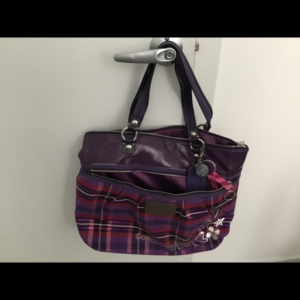 Plaid Coach bag
